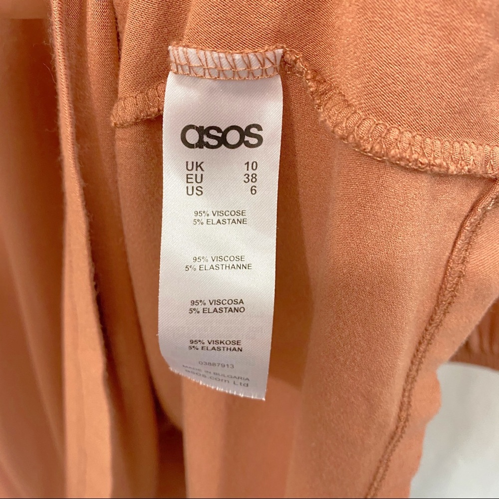 ASOS Blush Pink Keyhole Tie Boho Swing Dress - Picture 9 of 9